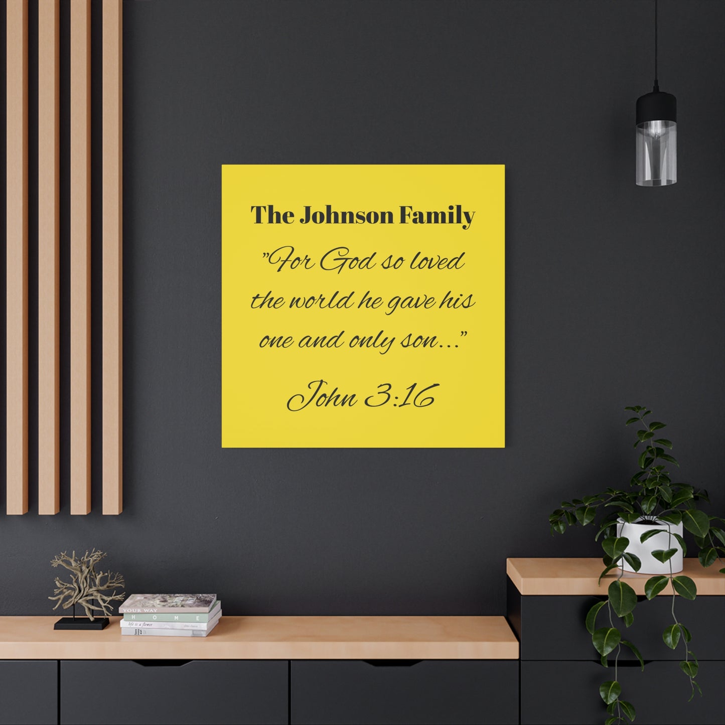 Personalized Bible Verse Wall Art, Canvas, Family Name, Family Bible Art