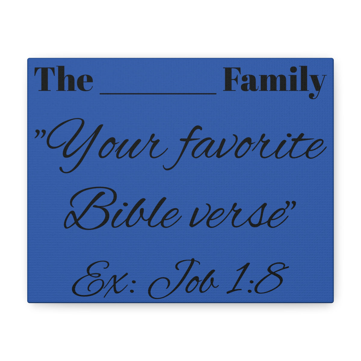 Personalized Scripture Wall Art Canvas – Custom Christian Artwork, Family Name and Your Favorite Verse