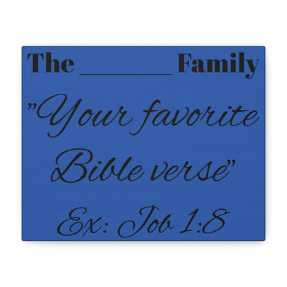 Personalized Scripture Wall Art Canvas – Custom Christian Artwork, Family Name and Your Favorite Verse