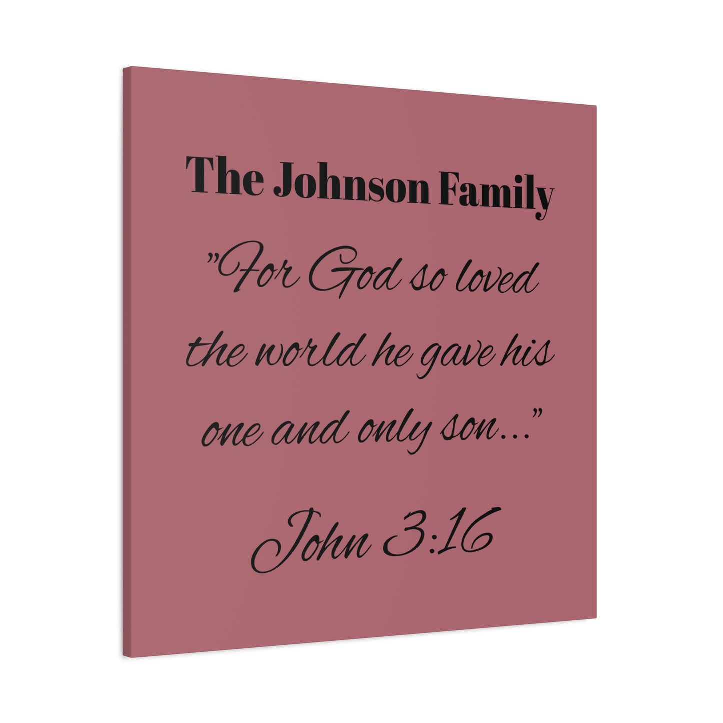 Personalized Bible Verse Wall Art, Canvas, Family Name, Family Bible Art