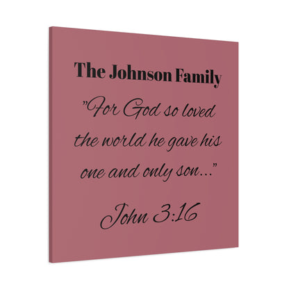 Personalized Bible Verse Wall Art, Canvas, Family Name, Family Bible Art
