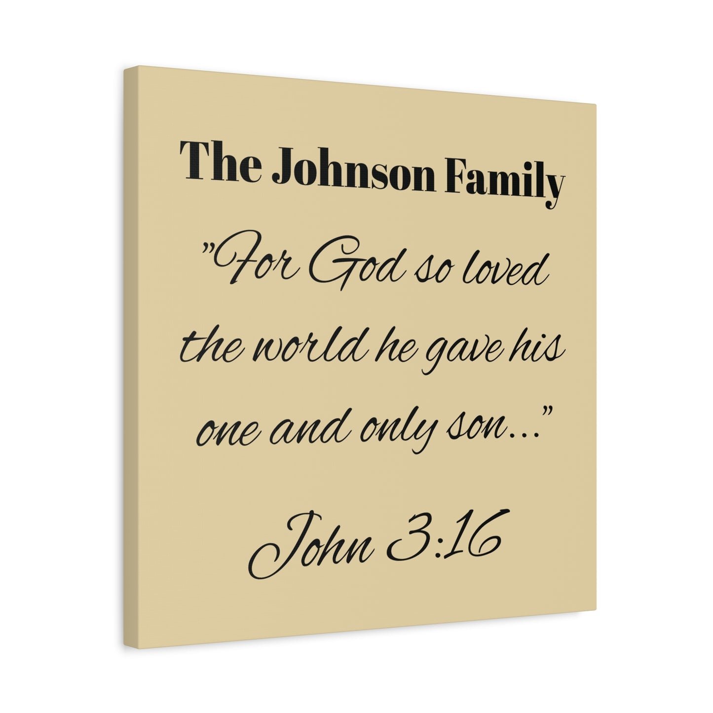 Personalized Bible Verse Wall Art, Canvas, Family Name, Family Bible Art
