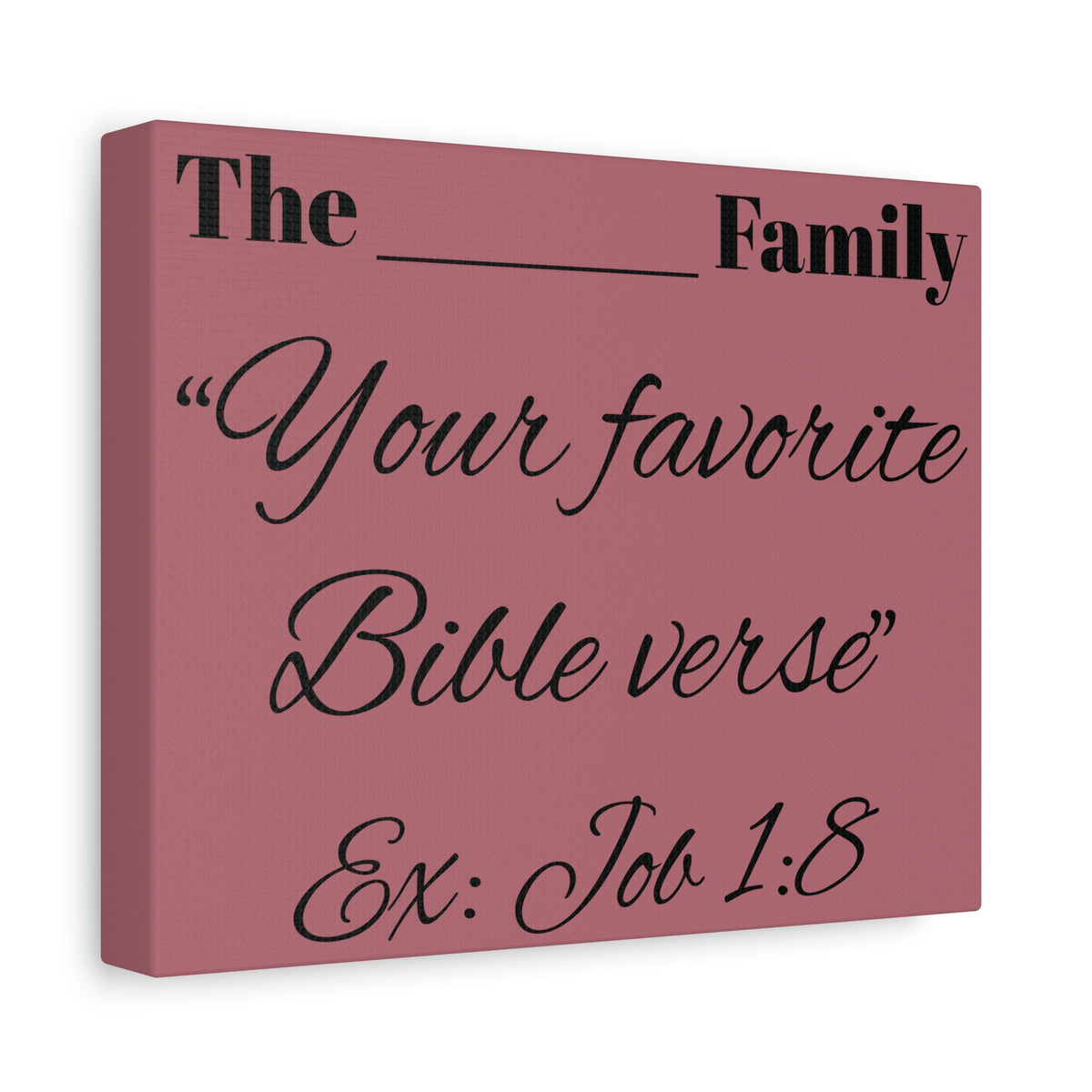 Custom Scripture Canvas Wall Art – Personalized Christian Home Decor, Family Name & Verse Artwork