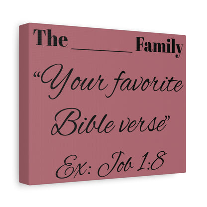 Custom Scripture Canvas Wall Art – Personalized Christian Home Decor, Family Name & Verse Artwork