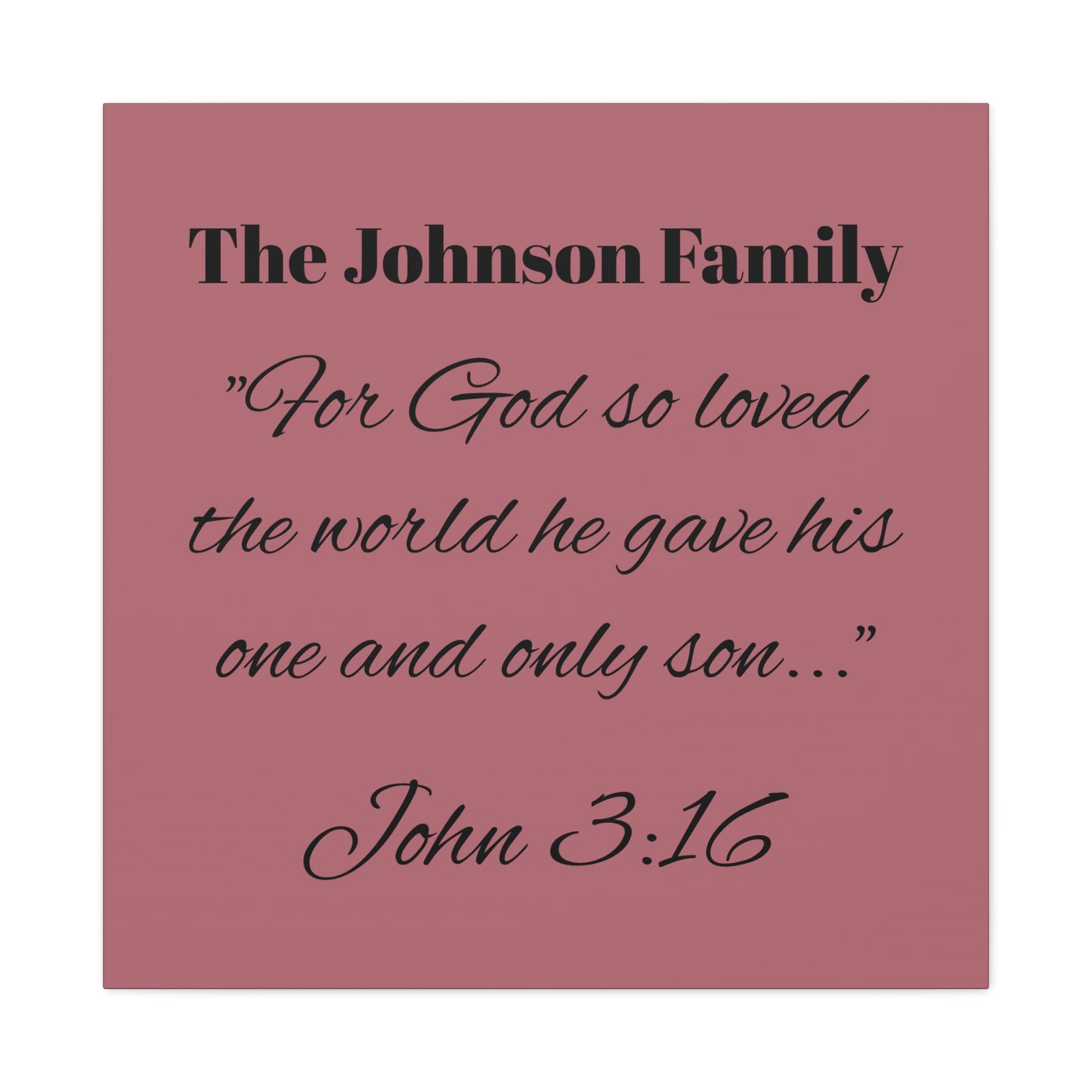 Personalized Bible Verse Wall Art, Canvas, Family Name, Family Bible Art