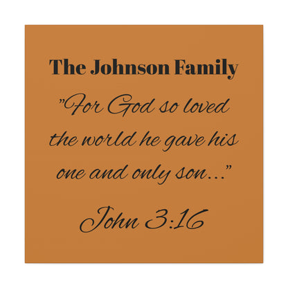 Personalized Bible Verse Wall Art, Canvas, Family Name, Family Bible Art