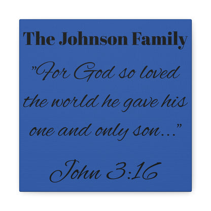 Personalized Bible Verse Wall Art, Canvas, Family Name, Family Bible Art