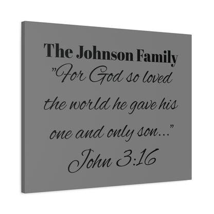 Personalized Bible Verse Wall Art, Canvas, Family Name, Family Bible Art