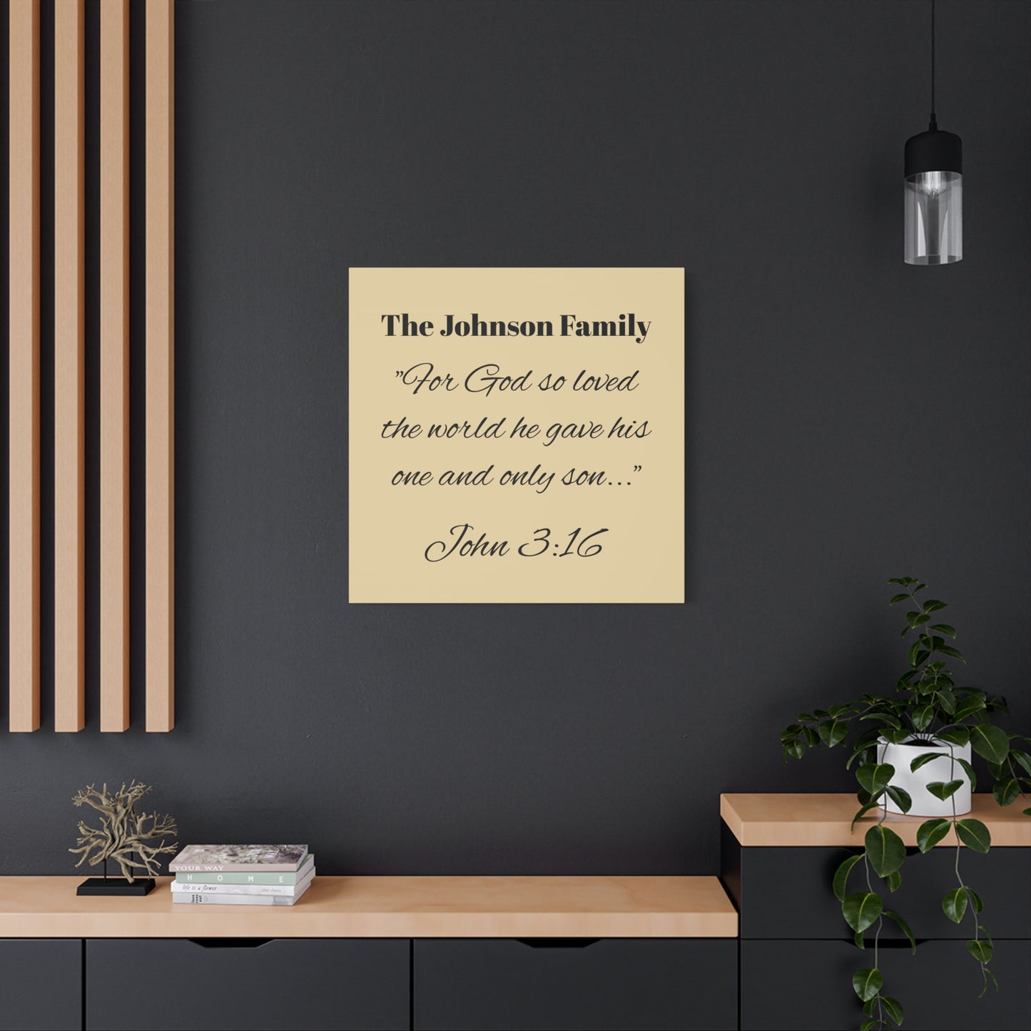 Personalized Bible Verse Wall Art, Canvas, Family Name, Family Bible Art