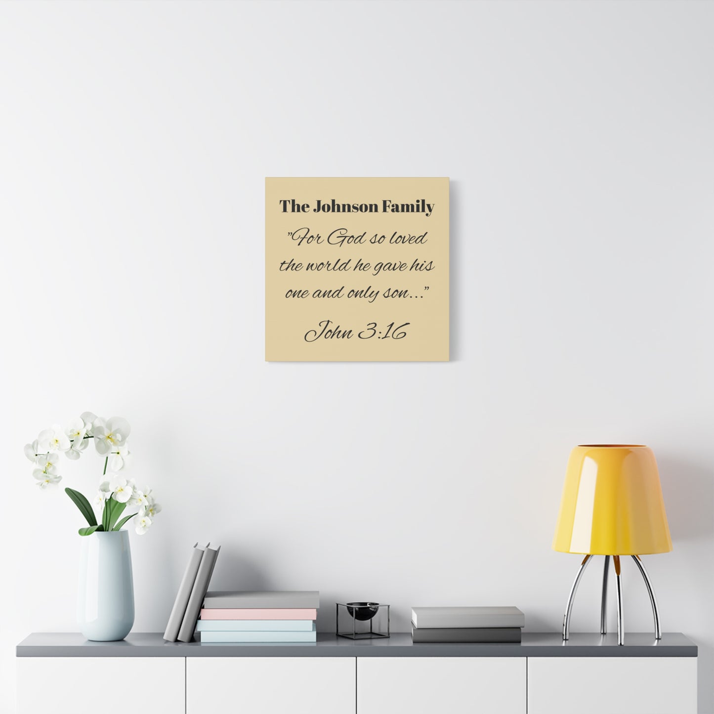 Personalized Bible Verse Wall Art, Canvas, Family Name, Family Bible Art