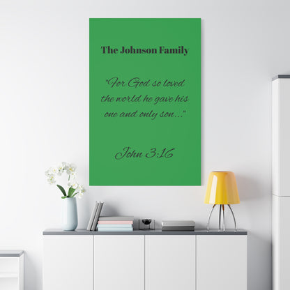 Personalized Bible Verse Wall Art, Canvas, Family Name, Family Bible Art