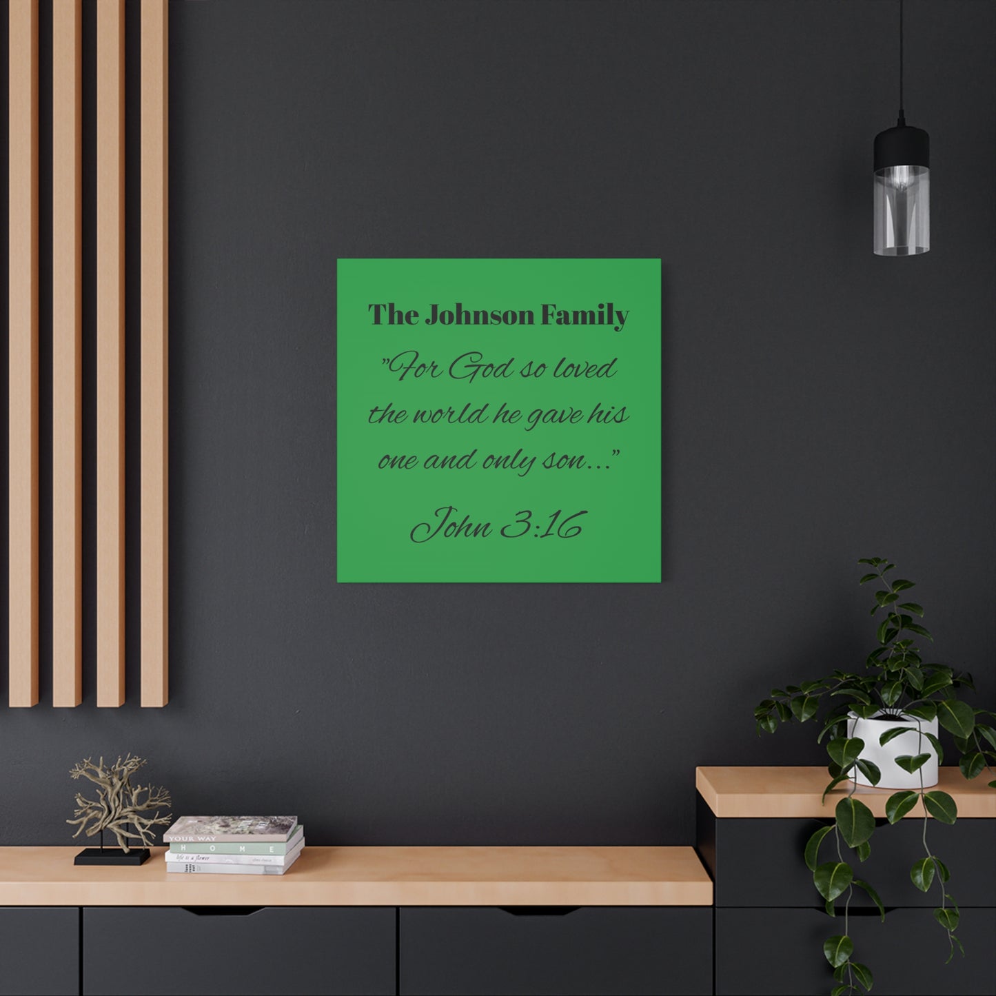 Personalized Bible Verse Wall Art, Canvas, Family Name, Family Bible Art