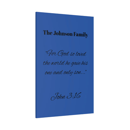 Personalized Bible Verse Wall Art, Canvas, Family Name, Family Bible Art