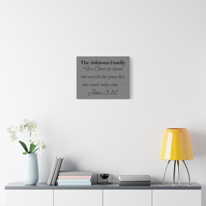 Personalized Bible Verse Wall Art, Canvas, Family Name, Family Bible Art