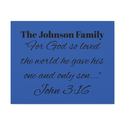 Personalized Bible Verse Wall Art, Canvas, Family Name, Family Bible Art