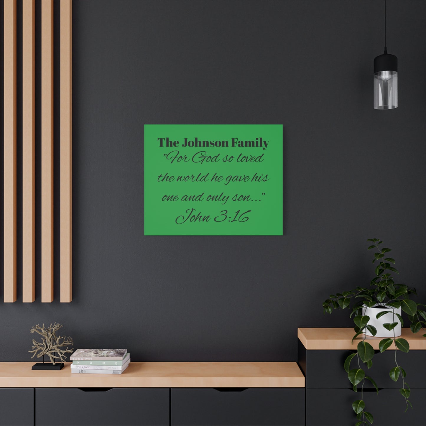 Personalized Bible Verse Wall Art, Canvas, Family Name, Family Bible Art