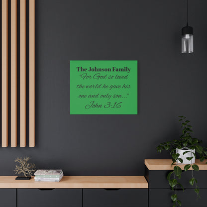 Personalized Bible Verse Wall Art, Canvas, Family Name, Family Bible Art