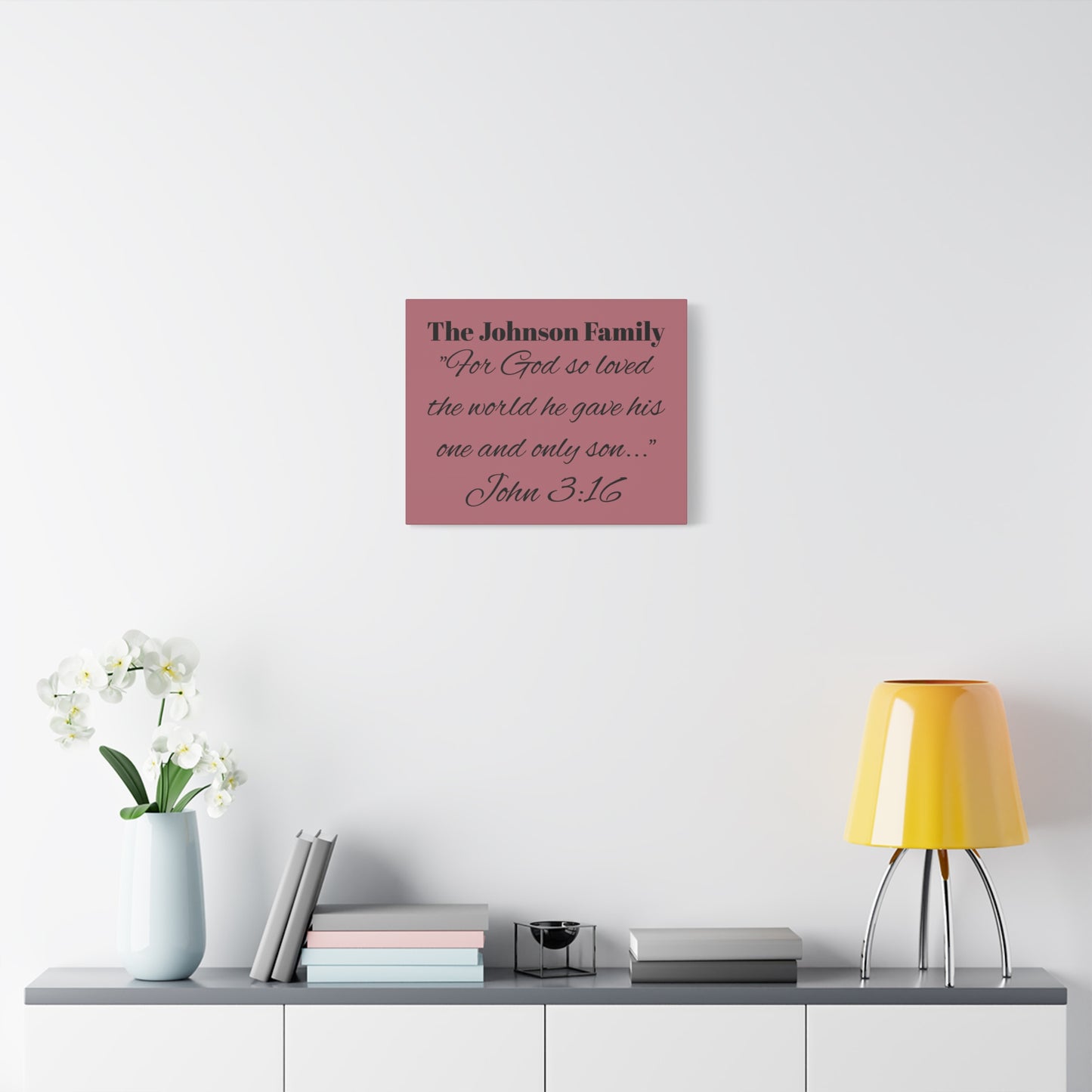 Personalized Bible Verse Wall Art, Canvas, Family Name, Family Bible Art