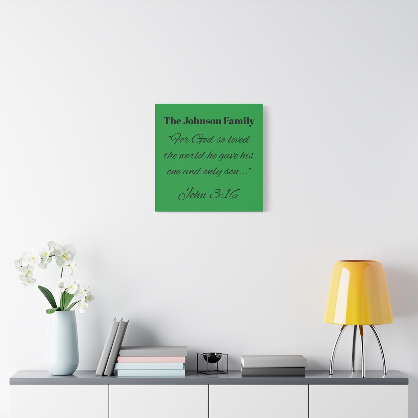 Personalized Bible Verse Wall Art, Canvas, Family Name, Family Bible Art