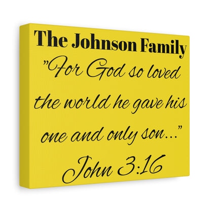 Personalized Bible Verse Wall Art, Canvas, Family Name, Family Bible Art