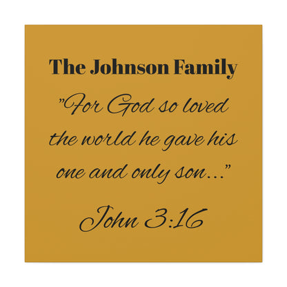 Personalized Bible Verse Wall Art, Canvas, Family Name, Family Bible Art
