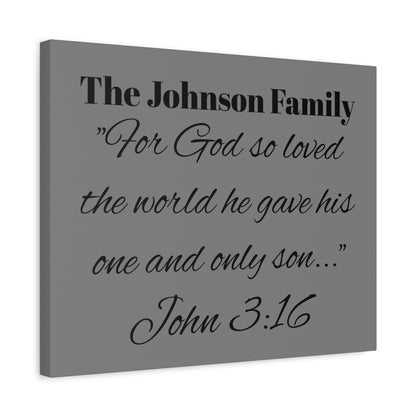 Personalized Bible Verse Wall Art, Canvas, Family Name, Family Bible Art