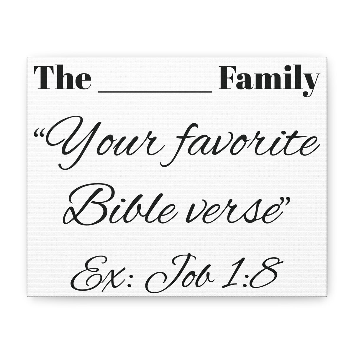Personalized Bible Verse Canvas Wall Art – Custom Scripture Art – Choose Your Own Verse