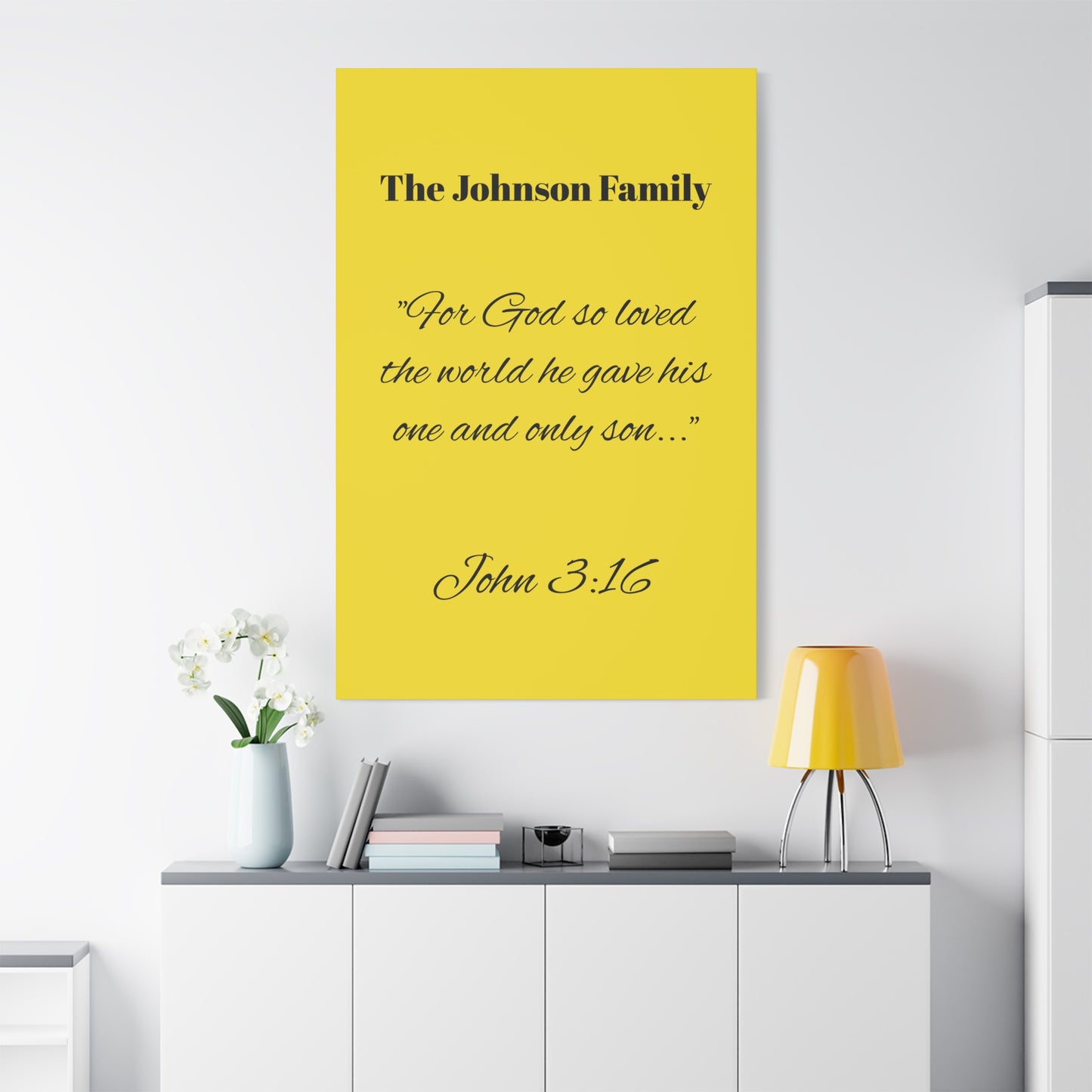 Personalized Bible Verse Wall Art, Canvas, Family Name, Family Bible Art