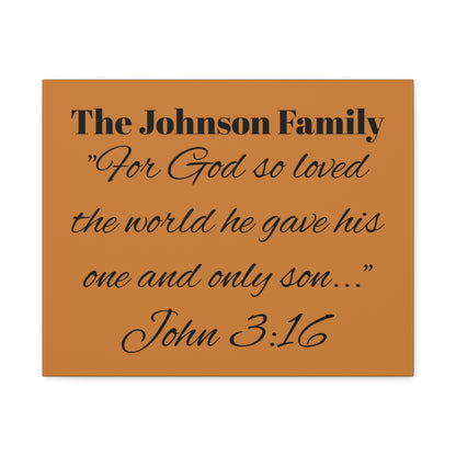 Personalized Bible Verse Wall Art, Canvas, Family Name, Family Bible Art