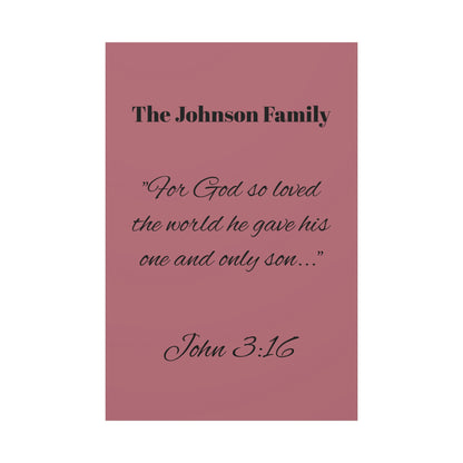 Personalized Bible Verse Wall Art, Canvas, Family Name, Family Bible Art