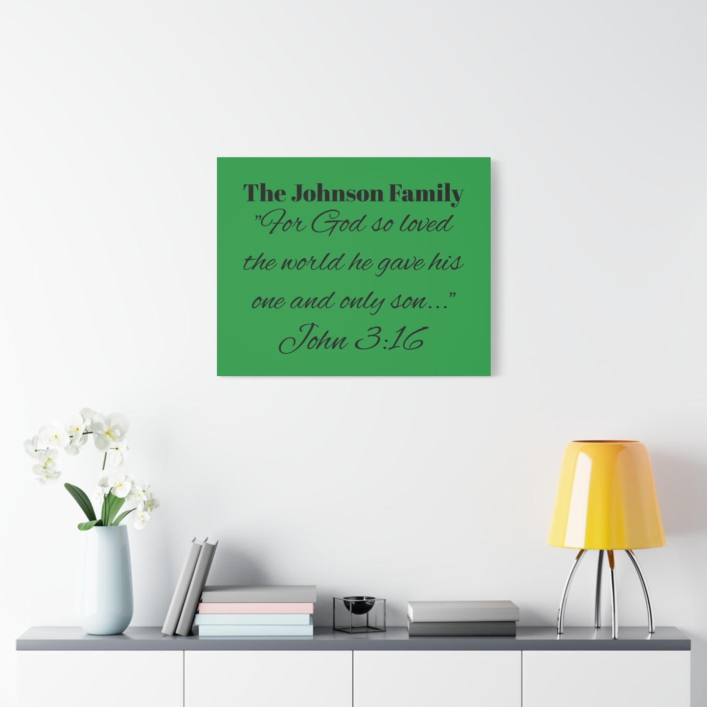 Personalized Bible Verse Wall Art, Canvas, Family Name, Family Bible Art