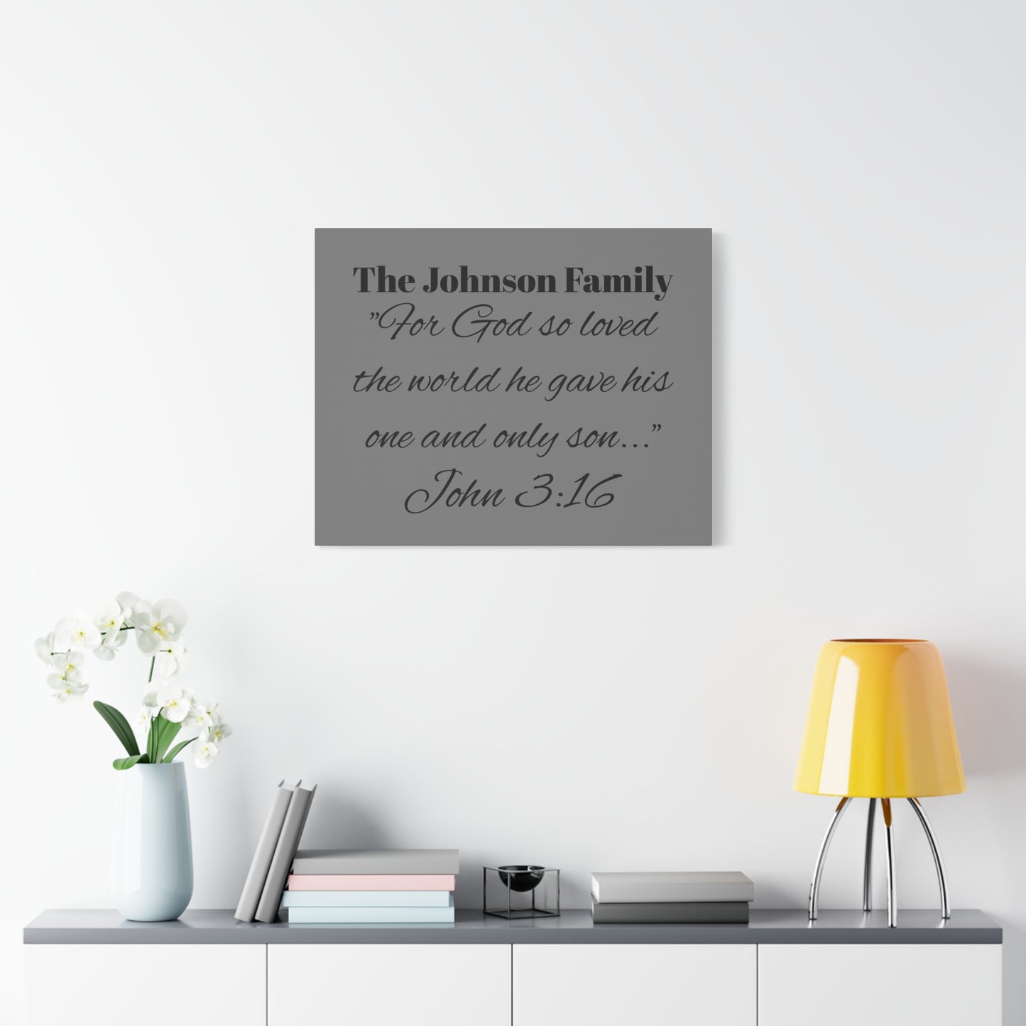 Personalized Bible Verse Wall Art, Canvas, Family Name, Family Bible Art