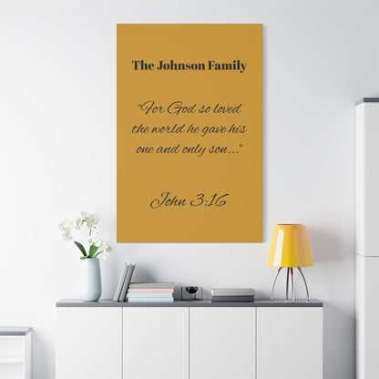 Personalized Bible Verse Wall Art, Canvas, Family Name, Family Bible Art