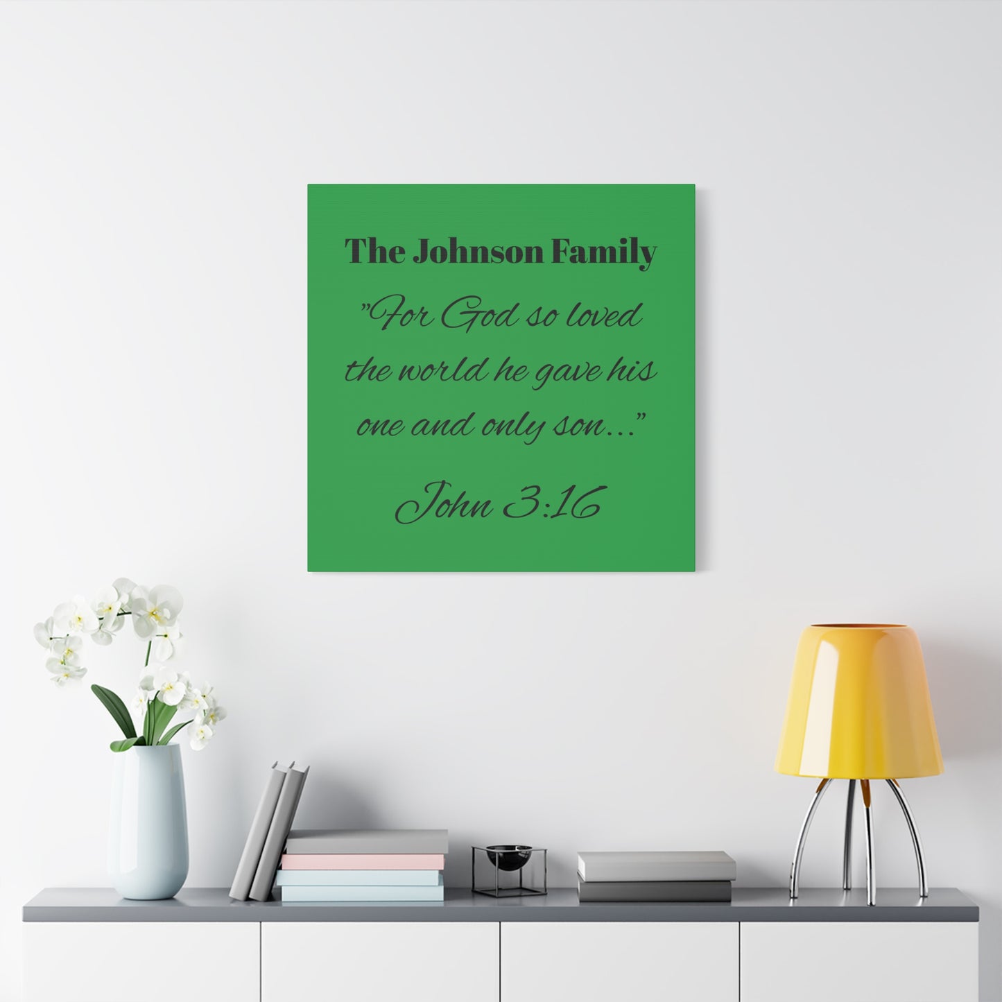 Personalized Bible Verse Wall Art, Canvas, Family Name, Family Bible Art