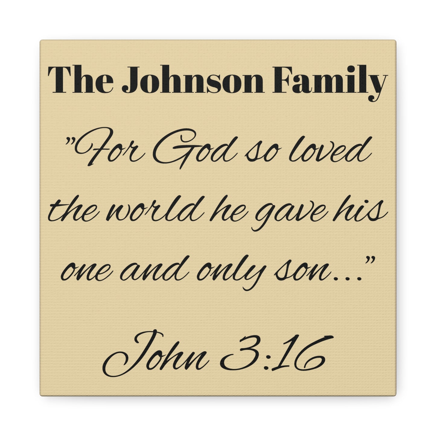 Personalized Bible Verse Wall Art, Canvas, Family Name, Family Bible Art