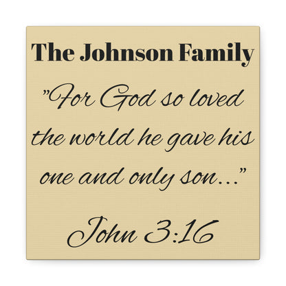 Personalized Bible Verse Wall Art, Canvas, Family Name, Family Bible Art