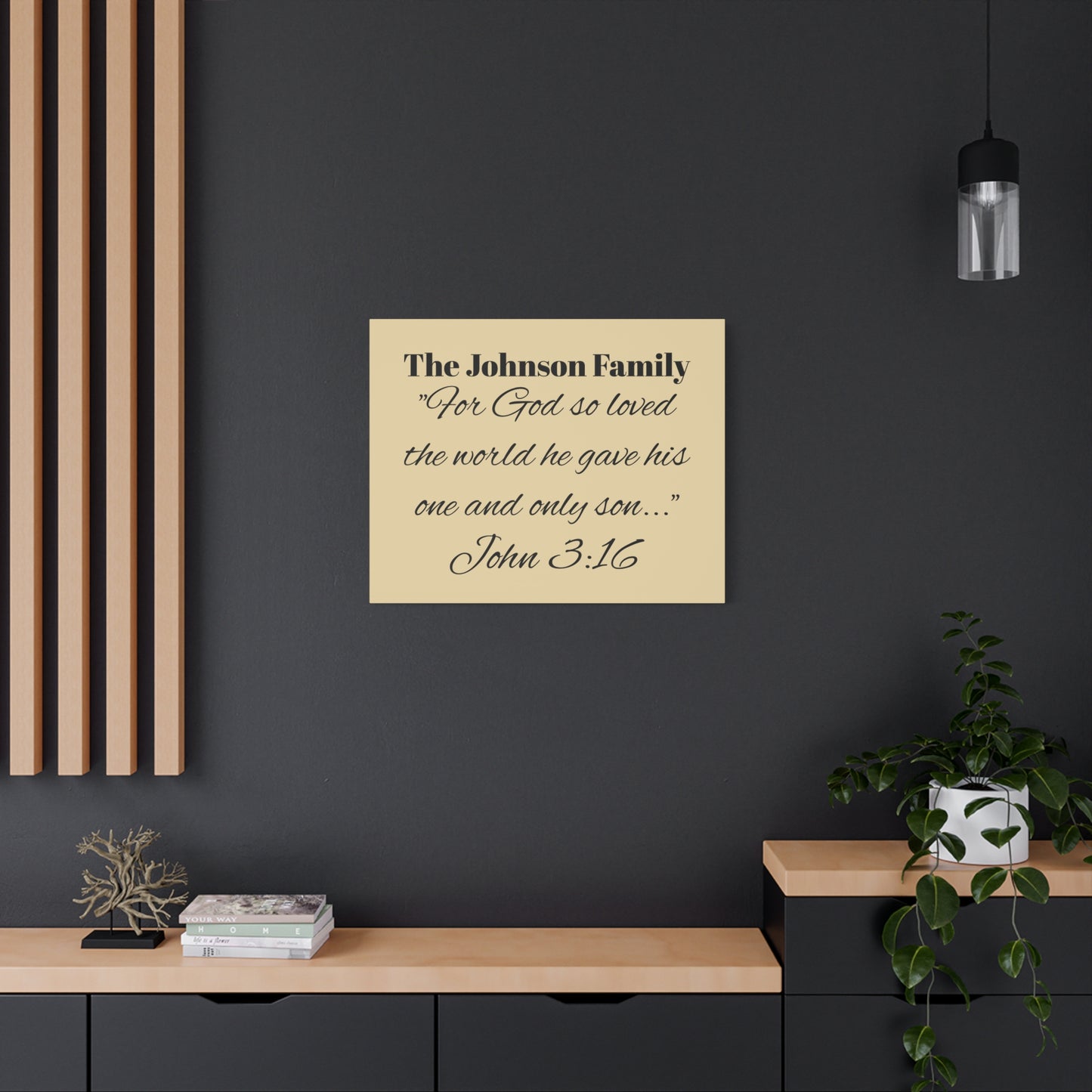 Personalized Bible Verse Wall Art, Canvas, Family Name, Family Bible Art