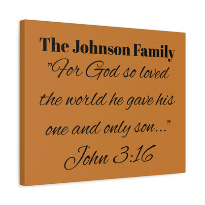 Personalized Bible Verse Wall Art, Canvas, Family Name, Family Bible Art