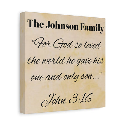 Personalized Bible Verse Wall Art, Canvas, Family Name, Family Bible Art