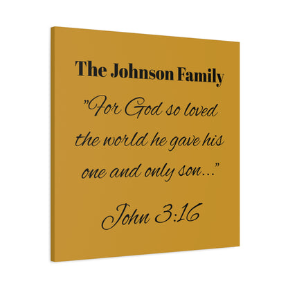 Personalized Bible Verse Wall Art, Canvas, Family Name, Family Bible Art