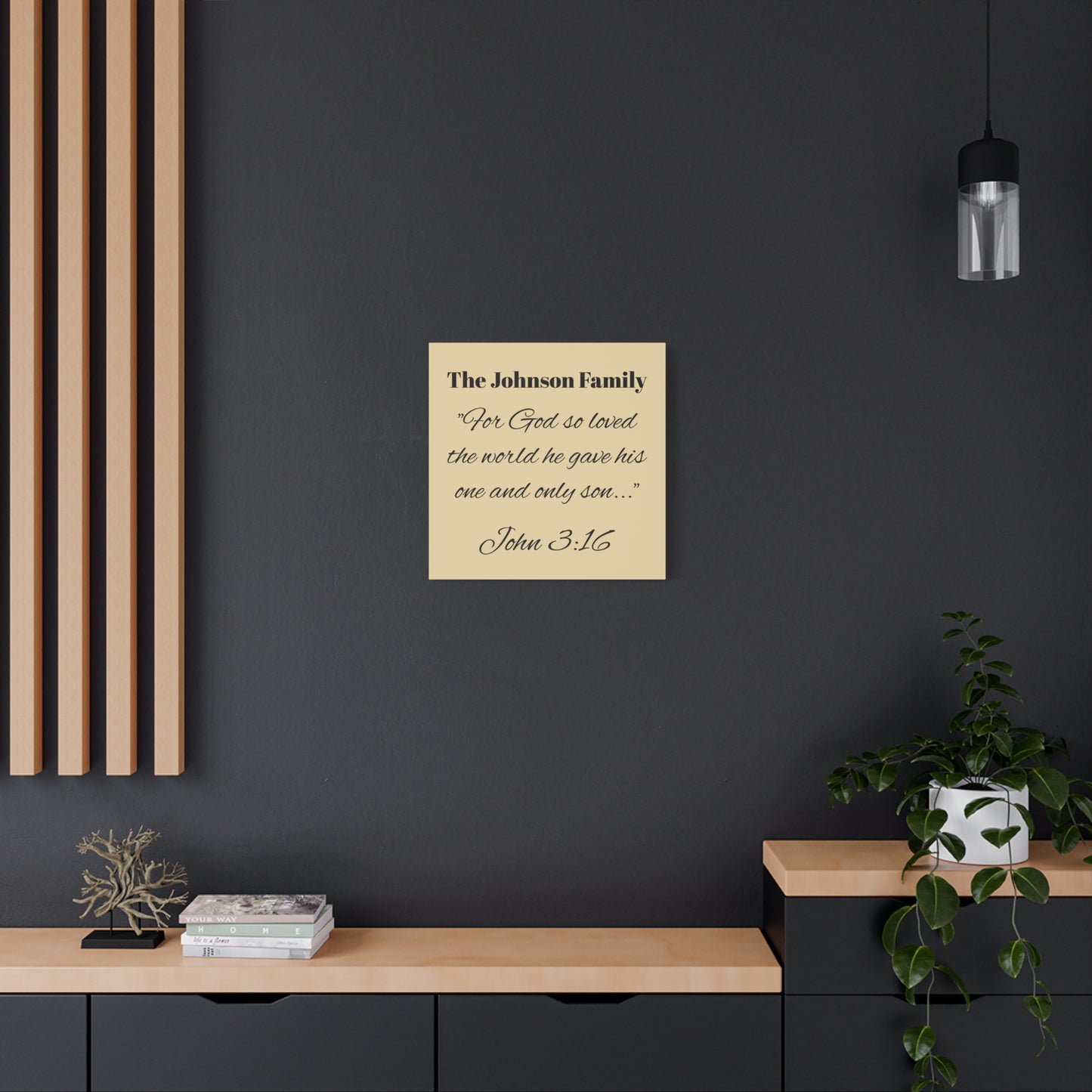 Personalized Bible Verse Wall Art, Canvas, Family Name, Family Bible Art