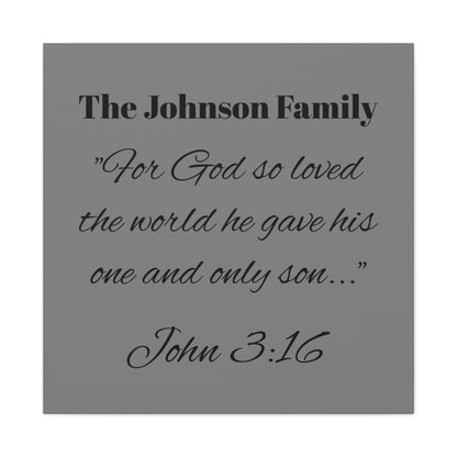 Personalized Bible Verse Wall Art, Canvas, Family Name, Family Bible Art
