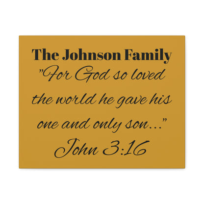 Personalized Bible Verse Wall Art, Canvas, Family Name, Family Bible Art