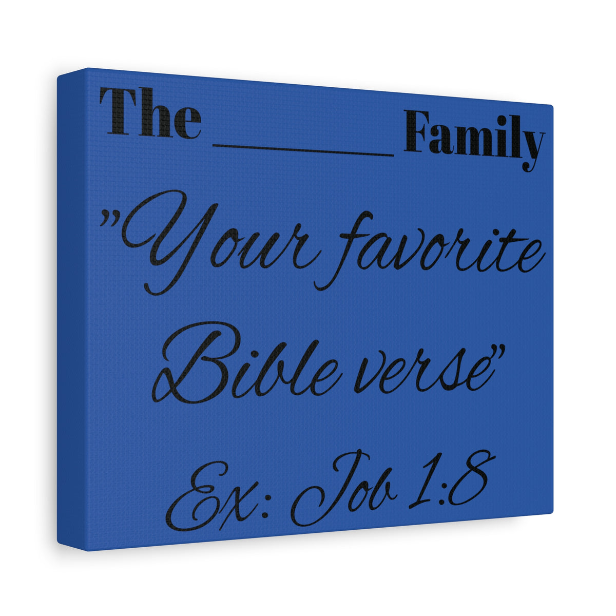 Personalized Scripture Wall Art Canvas – Custom Christian Artwork, Family Name and Your Favorite Verse