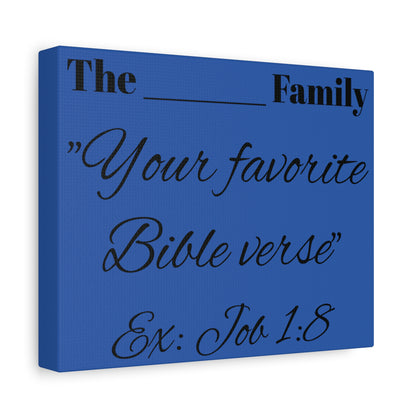 Personalized Scripture Wall Art Canvas – Custom Christian Artwork, Family Name and Your Favorite Verse