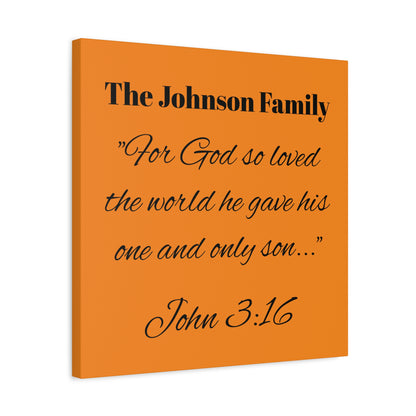 Personalized Bible Verse Wall Art, Canvas, Family Name, Family Bible Art