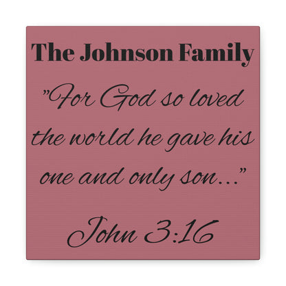 Personalized Bible Verse Wall Art, Canvas, Family Name, Family Bible Art