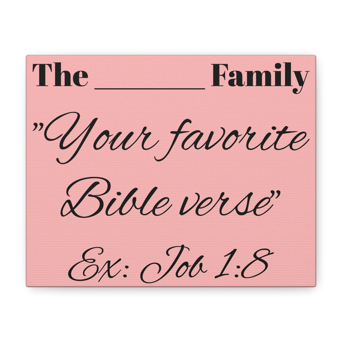 Personalized Bible Verse Canvas Wall Art – Custom Family Scripture Artwork, Choose Your Own Verse