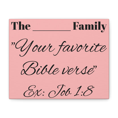 Personalized Bible Verse Canvas Wall Art – Custom Family Scripture Artwork, Choose Your Own Verse