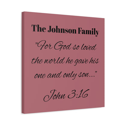 Personalized Bible Verse Wall Art, Canvas, Family Name, Family Bible Art